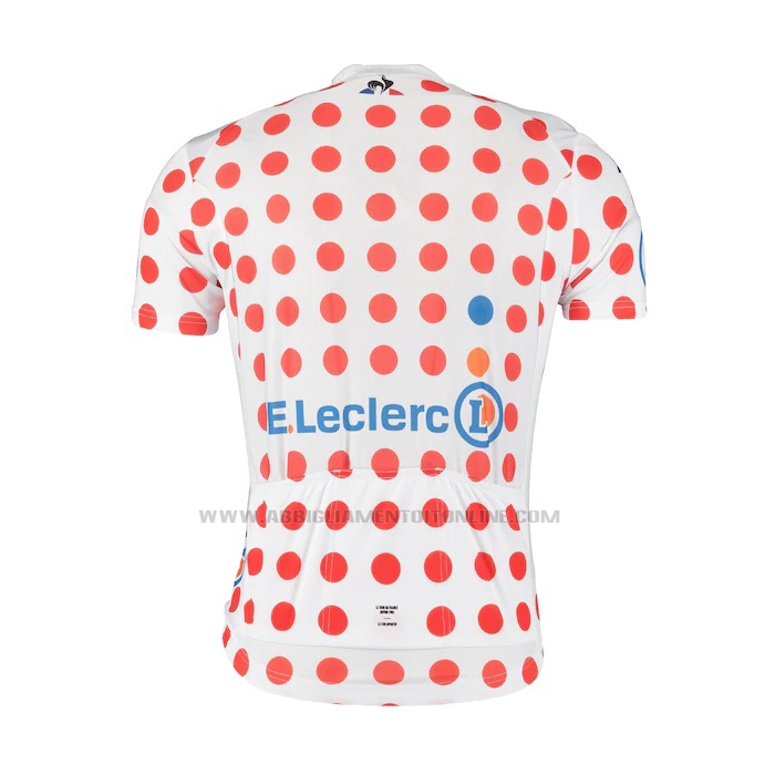2019 Abbigliamento Ciclismo Tour de France Bianco Rosso Manica Corta